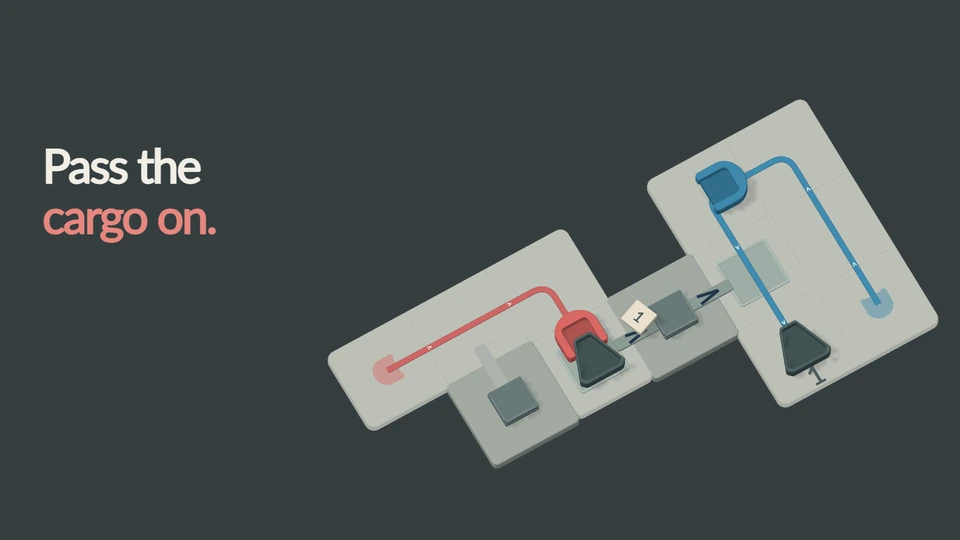 Pass it on: carriers handing cargo between routes in Line & Load.